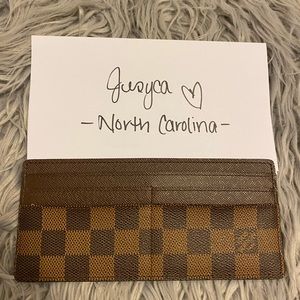 Authentic Louis Vuitton Damier Ebene Insert Card Holder